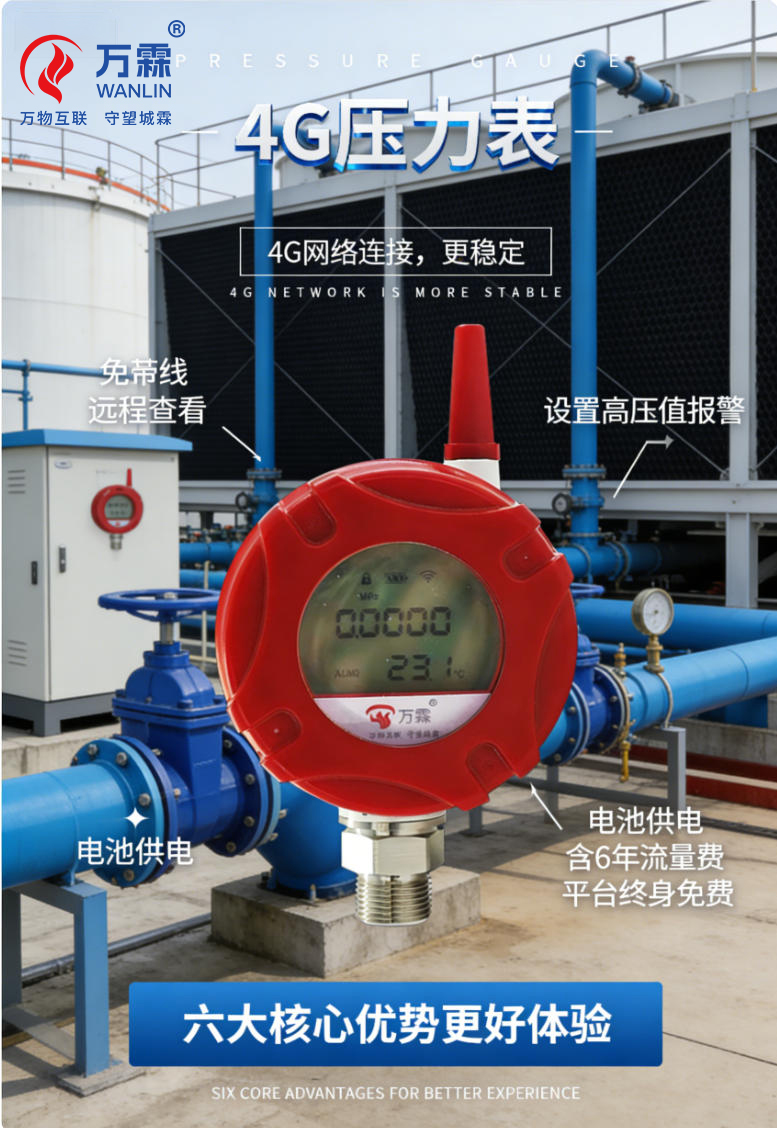 4G压力表：智慧消防的“火眼金睛”